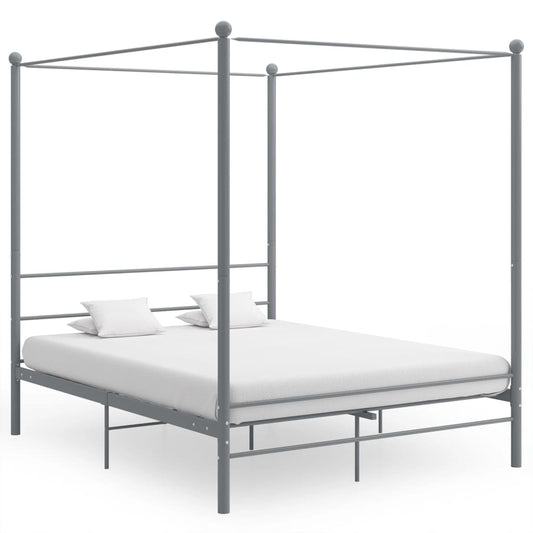Bed Frame | Grey | Powder-coated metal | Double | Classic/Traditional