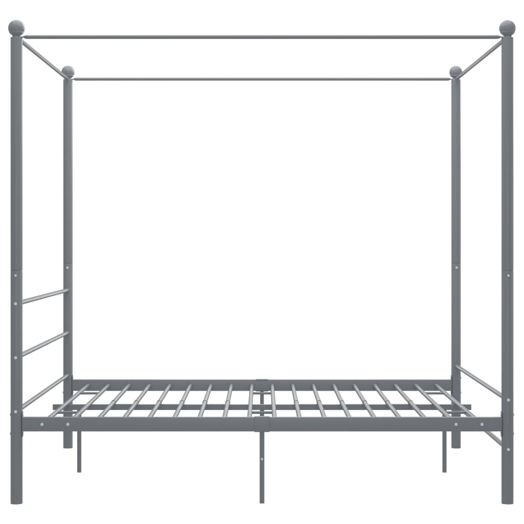 Bed Frame | Grey | Powder-coated metal | Double | Classic/Traditional