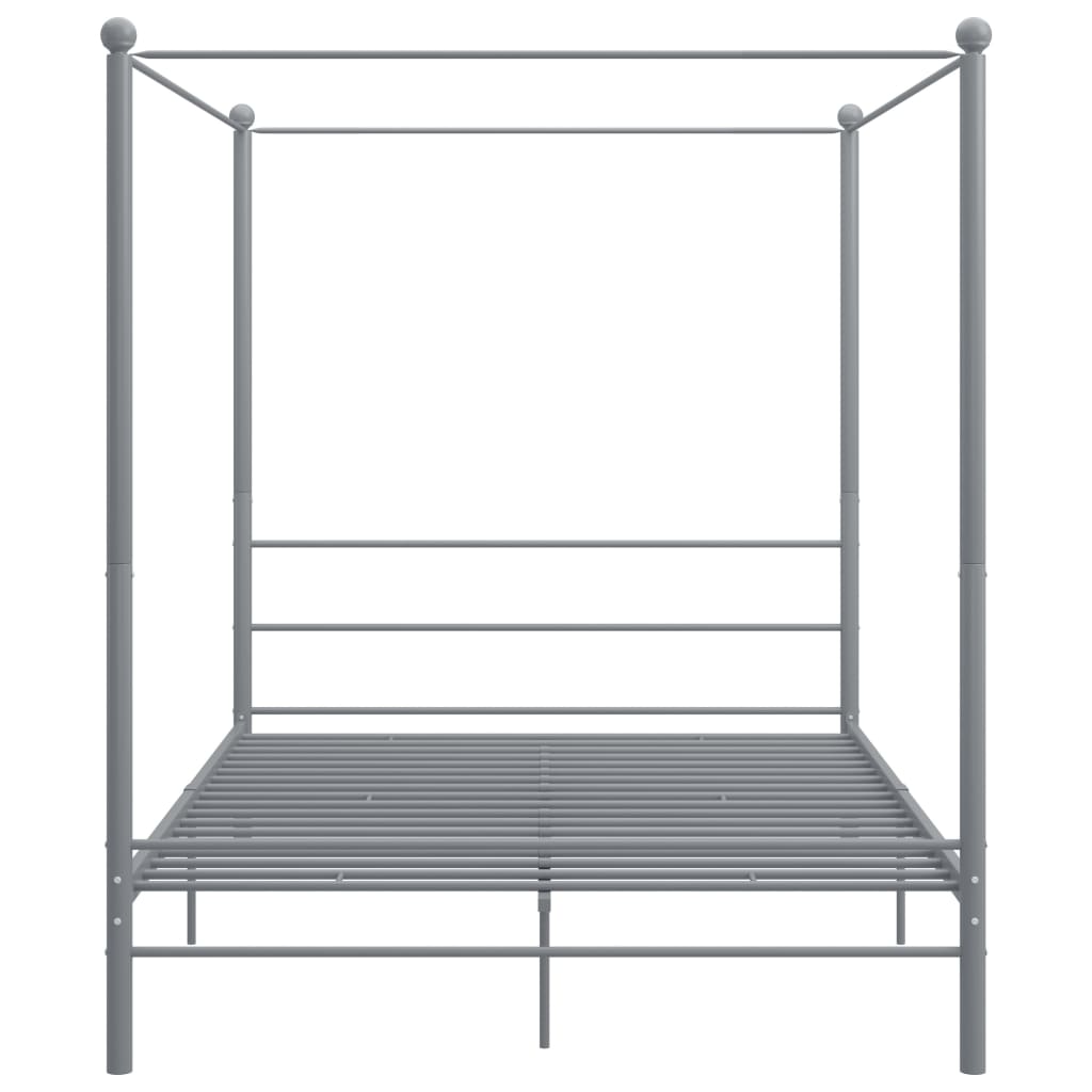 Bed Frame | Grey | Powder-coated metal | Double | Classic/Traditional