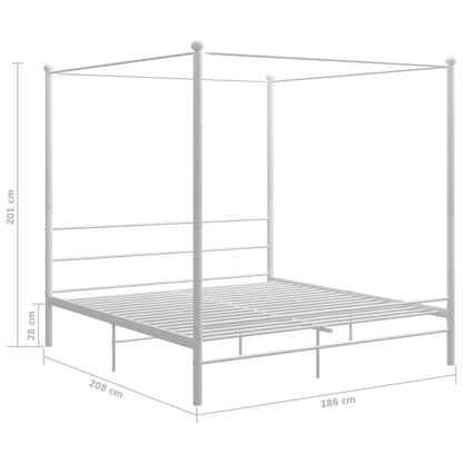 Bed Frame | White | Powder-coated metal | Super King