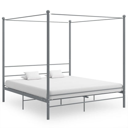 Bed Frame | Grey | Powder-coated metal | Super King | Durable | Bed Frame
