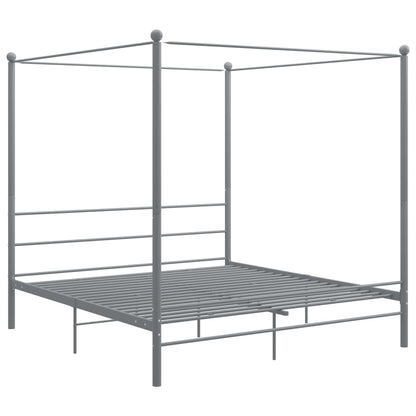 Bed Frame | Grey | Powder-coated metal | Super King | Durable | Bed Frame