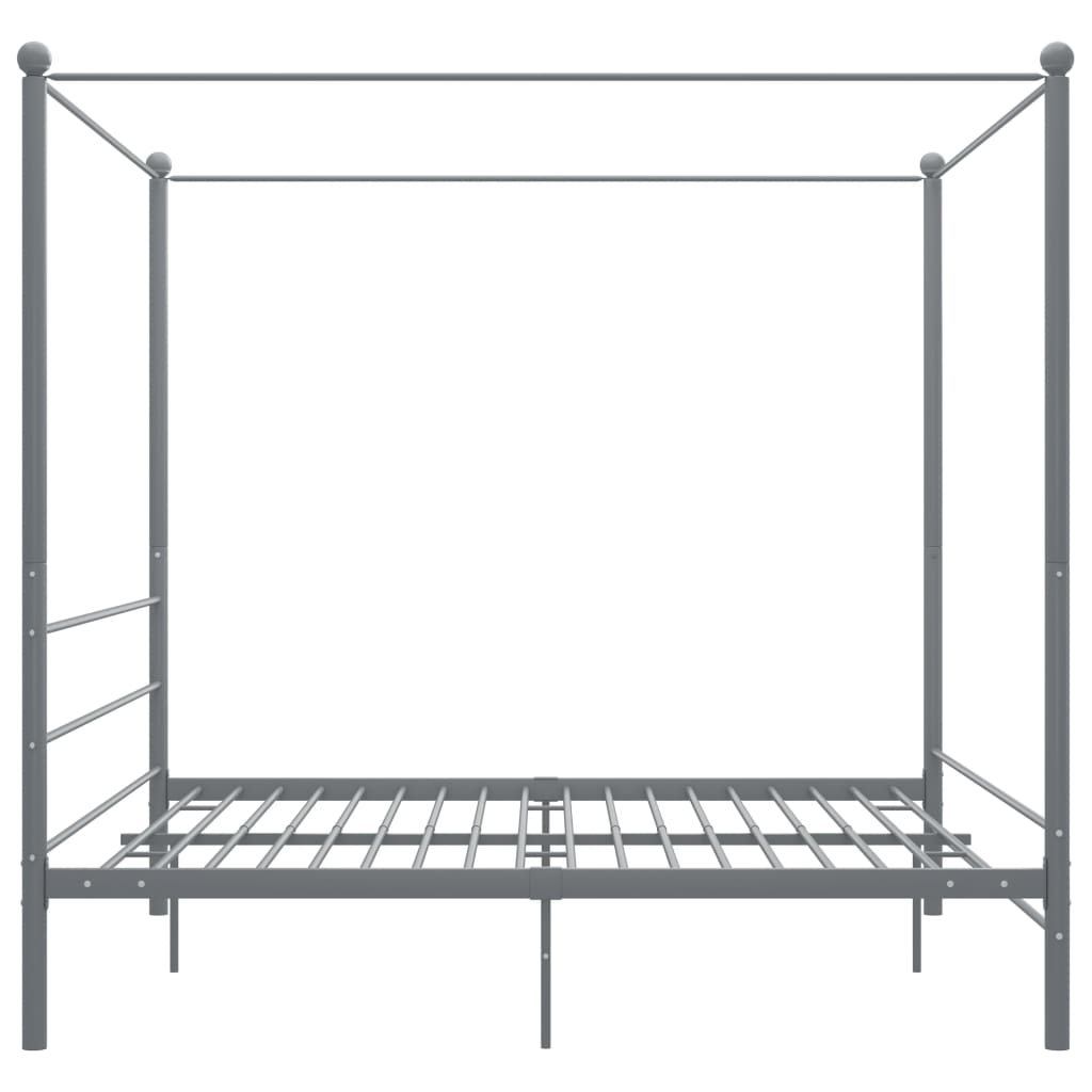 Bed Frame | Grey | Powder-coated metal | Super King | Durable | Bed Frame