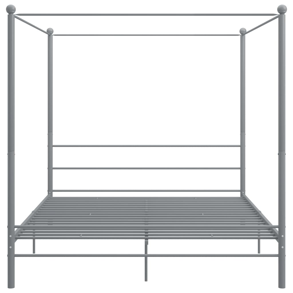 Bed Frame | Grey | Powder-coated metal | Super King | Durable | Bed Frame