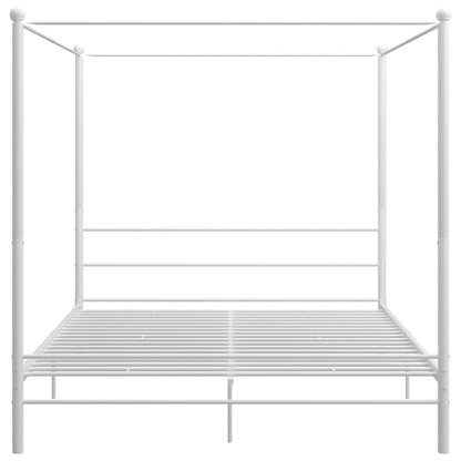 Bed Frame | White | Powder-coated metal | 200x200 cm | Durable