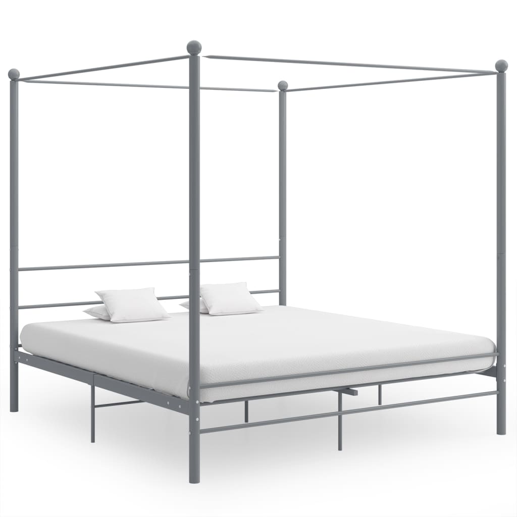 Bed Frame | Grey | Powder-coated metal