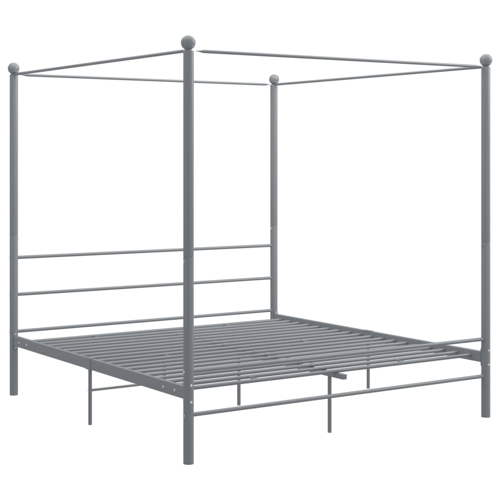 Bed Frame | Grey | Powder-coated metal