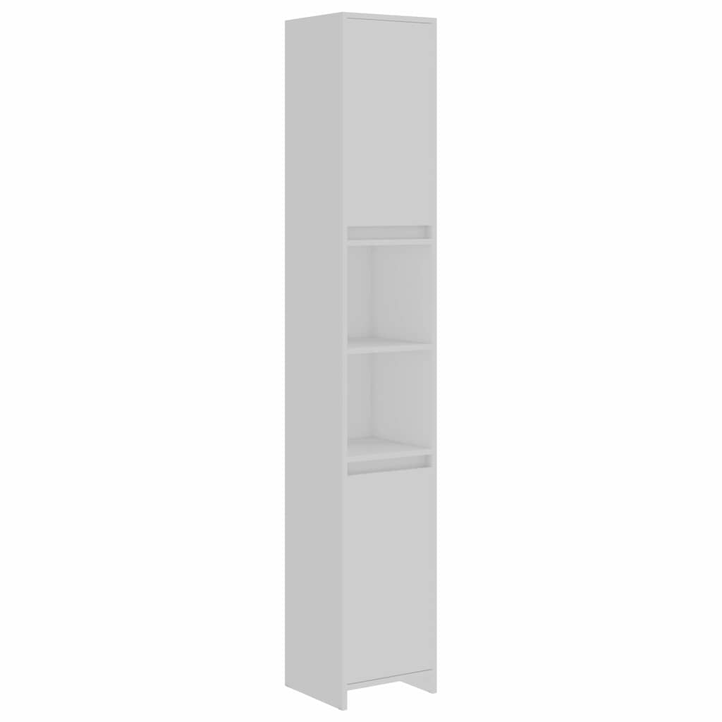 4 Piece Bathroom Furniture Set White Engineered Wood