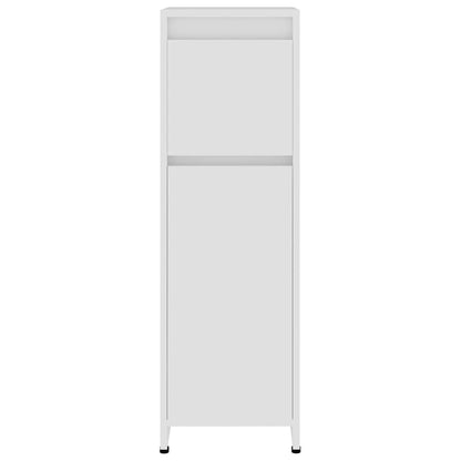 4 Piece Bathroom Furniture Set White Engineered Wood