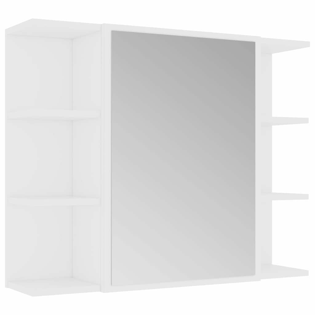 4 Piece Bathroom Furniture Set White Engineered Wood