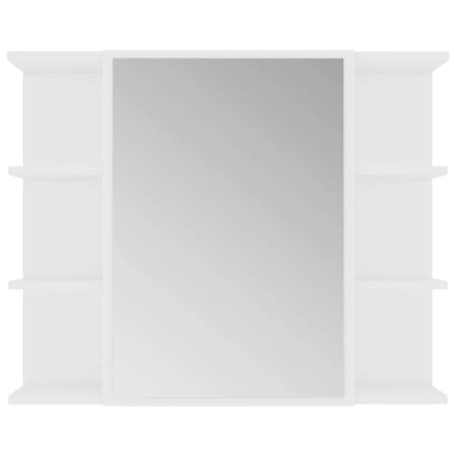 4 Piece Bathroom Furniture Set White Engineered Wood