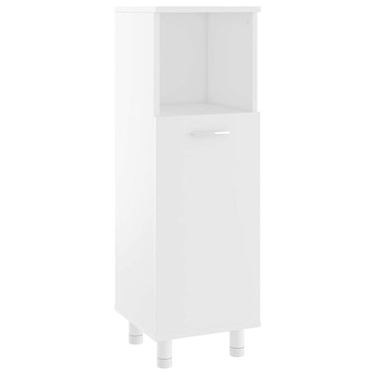 4 Piece Bathroom Furniture Set White Engineered Wood