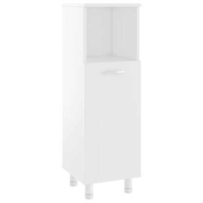 4 Piece Bathroom Furniture Set White Engineered Wood