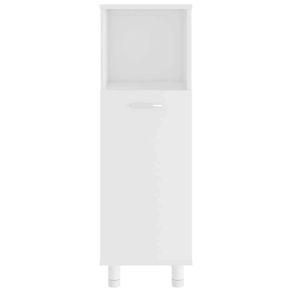 4 Piece Bathroom Furniture Set White Engineered Wood