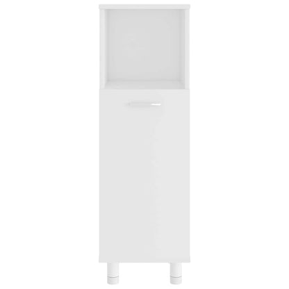 4 Piece Bathroom Furniture Set White Engineered Wood