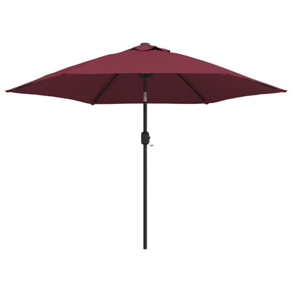 Garden Parasol with Metal Pole Bordeaux Red 300 cm