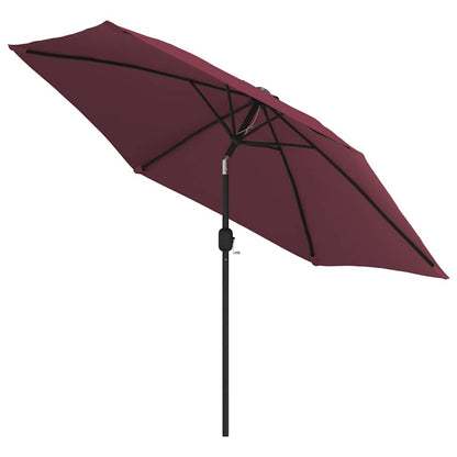 Garden Parasol with Metal Pole Bordeaux Red 300 cm