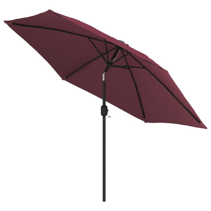 Garden Parasol with Metal Pole Bordeaux Red 300 cm