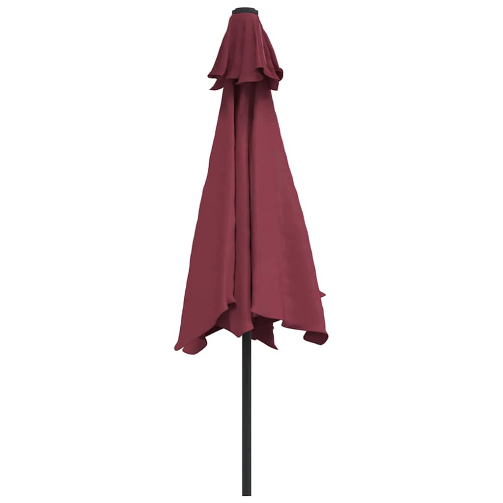 Garden Parasol with Metal Pole Bordeaux Red 300 cm