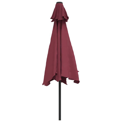 Garden Parasol with Metal Pole Bordeaux Red 300 cm