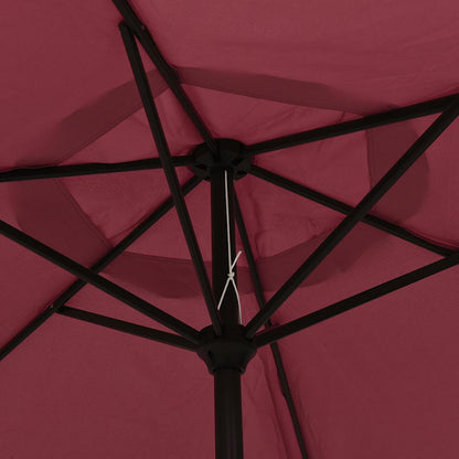 Garden Parasol with Metal Pole Bordeaux Red 300 cm