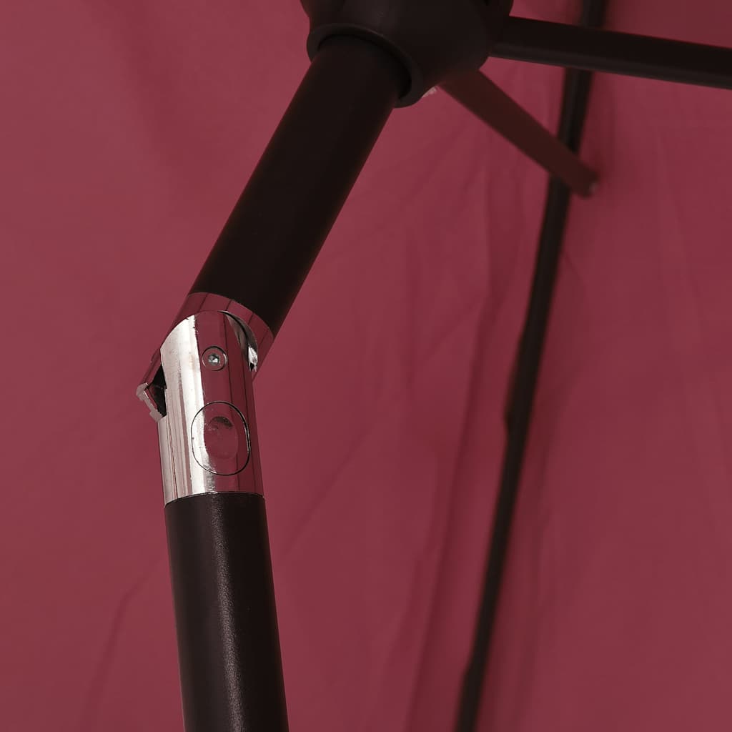 Garden Parasol with Metal Pole Bordeaux Red 300 cm