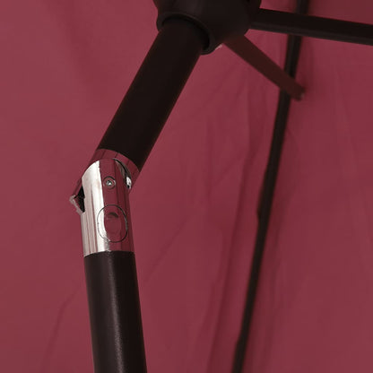 Garden Parasol with Metal Pole Bordeaux Red 300 cm