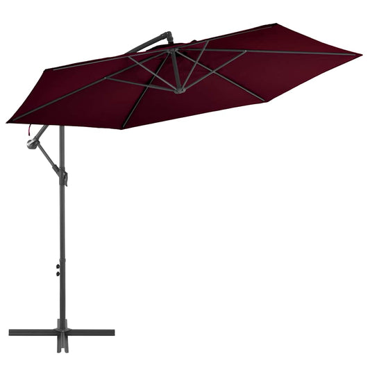 Cantilever Garden Parasol | Bordeaux Red | Polyester, Metal | Large
