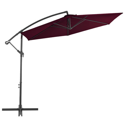 Cantilever Garden Parasol with Aluminium Pole Bordeaux Red 300 cm