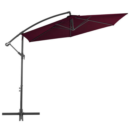 Cantilever Garden Parasol | Bordeaux Red | Polyester, Metal | Large