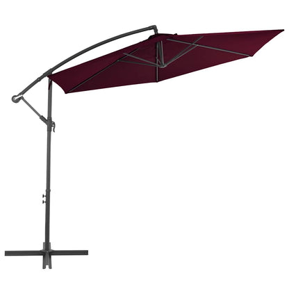 Cantilever Garden Parasol with Aluminium Pole Bordeaux Red 300 cm