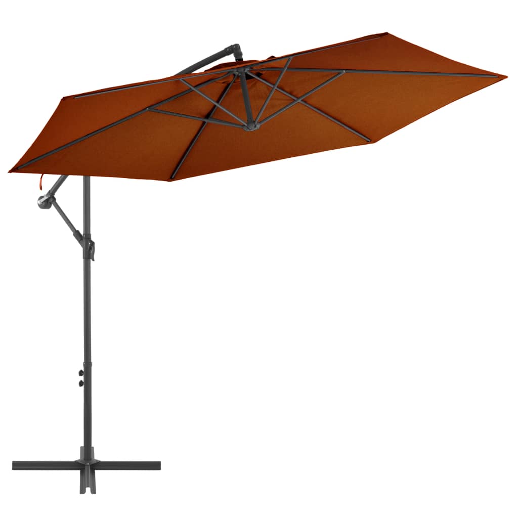 Cantilever Garden Parasol | Terracotta | Polyester, Metal | Large