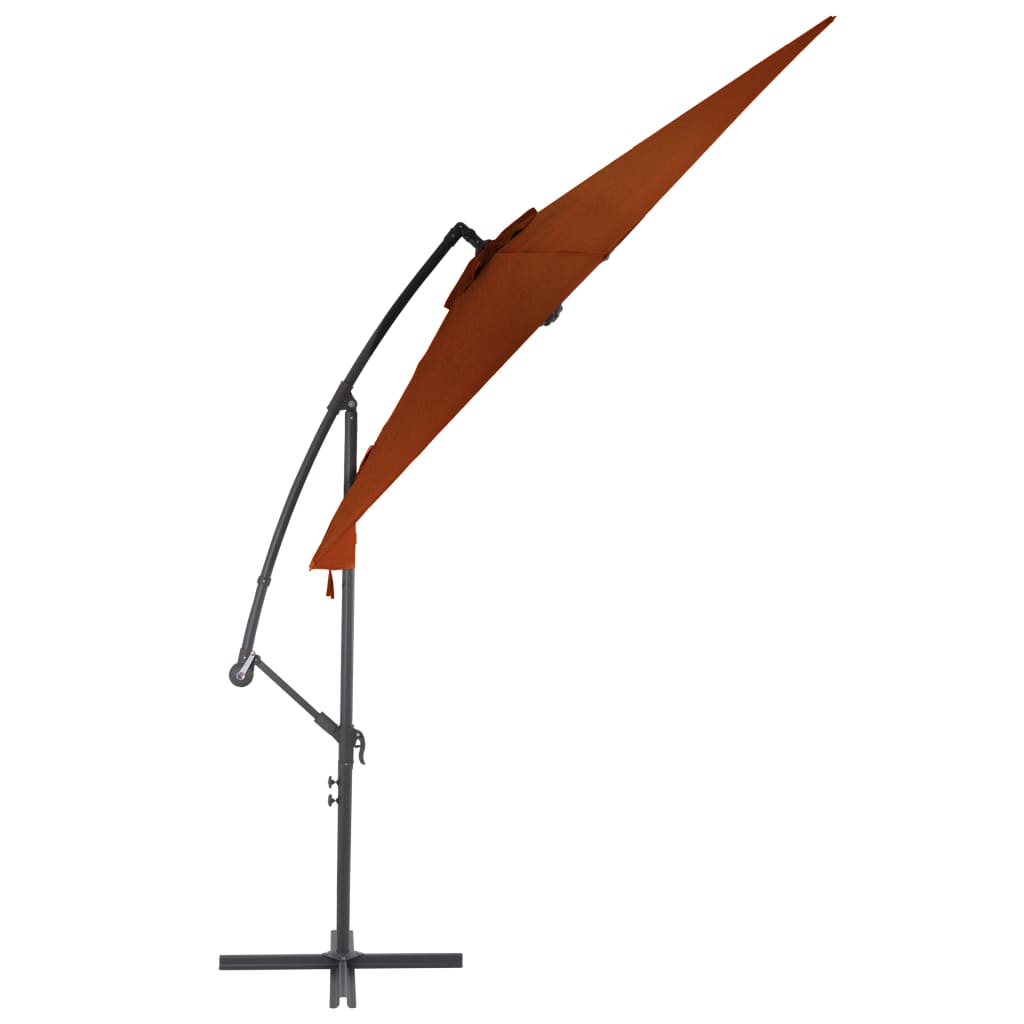 Cantilever Garden Parasol | Terracotta | Polyester, Metal | Large