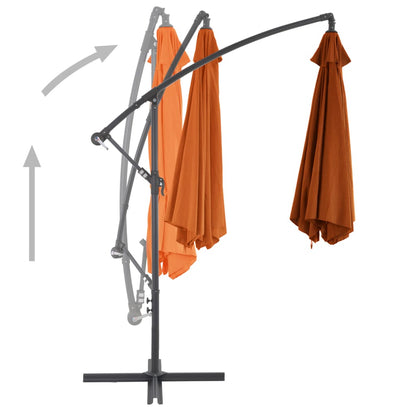 Cantilever Garden Parasol | Terracotta | Polyester, Metal | Large