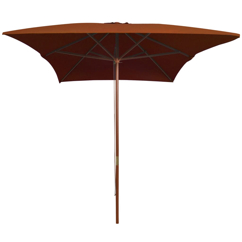 Garden Parasol | Terracotta | UV protective polyester and wood