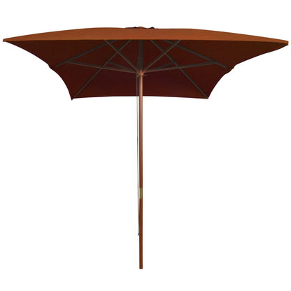 Garden Parasol | Terracotta | UV protective polyester and wood