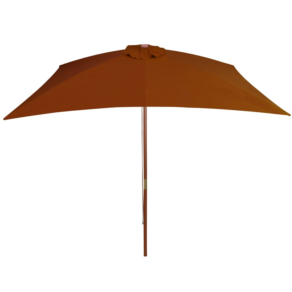 Garden Parasol | Terracotta | UV protective polyester and wood