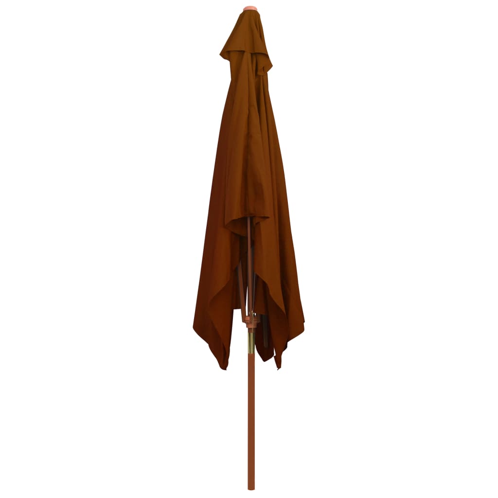 Garden Parasol | Terracotta | UV protective polyester and wood