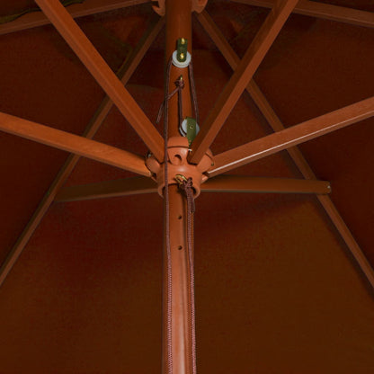 Garden Parasol | Terracotta | UV protective polyester and wood