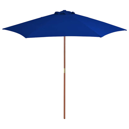 Garden Parasol | Blue | Polyester, Laminated bamboo, Hardwood