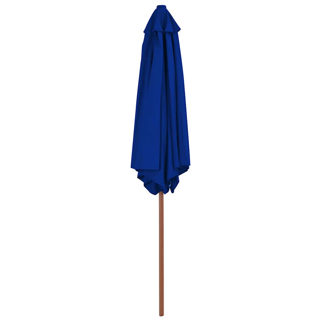 Garden Parasol | Blue | Polyester, Laminated bamboo, Hardwood