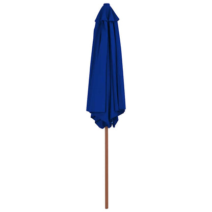 Garden Parasol | Blue | Polyester, Laminated bamboo, Hardwood