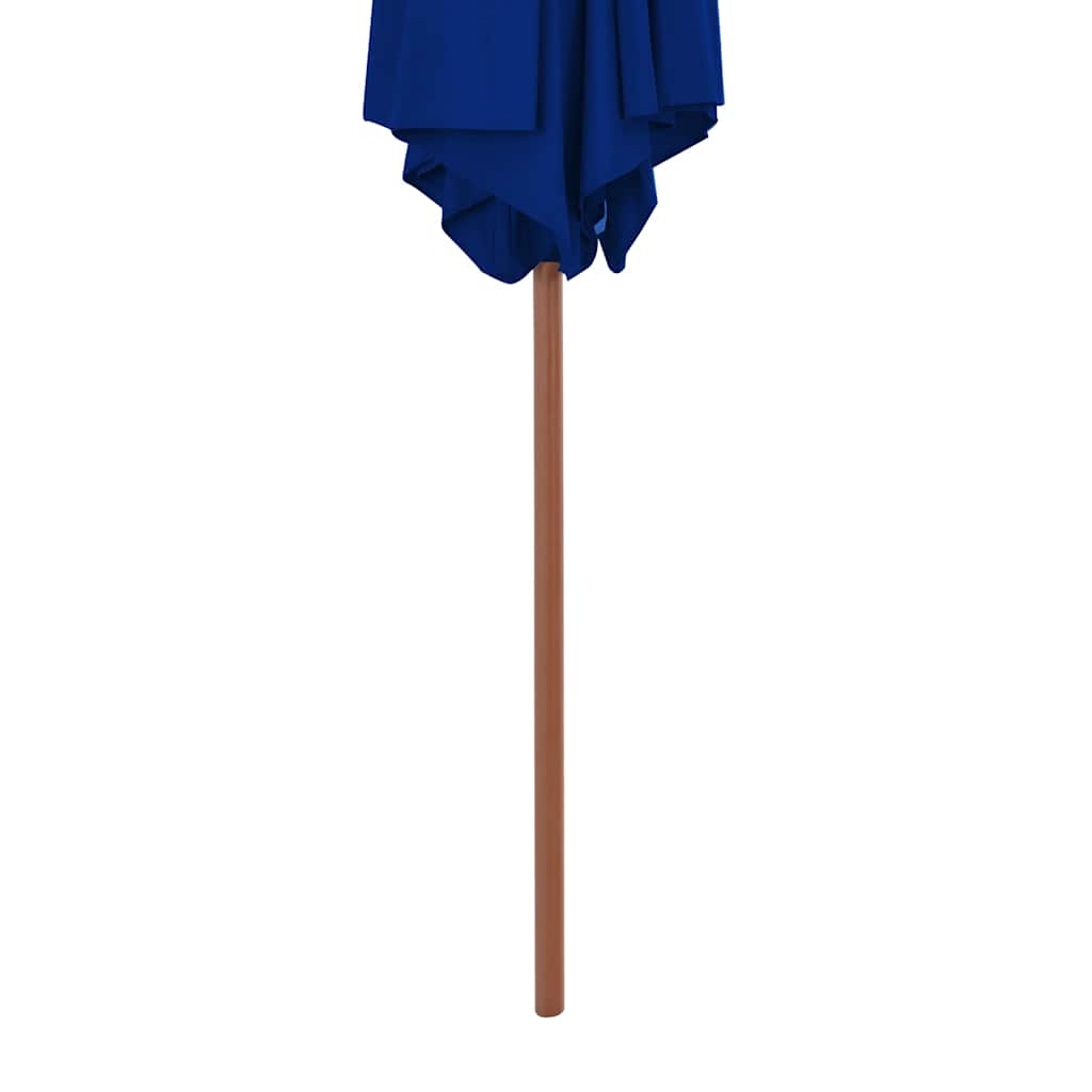 Garden Parasol | Blue | Polyester, Laminated bamboo, Hardwood