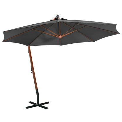Hanging Garden Parasol | Anthracite | Solid Fir Wood | Large