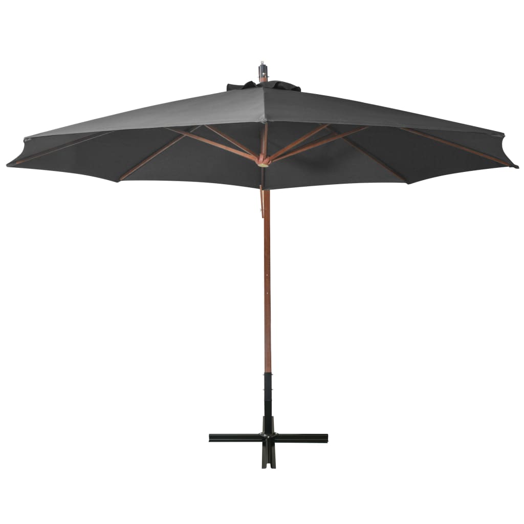 Hanging Garden Parasol | Anthracite | Solid Fir Wood | Large