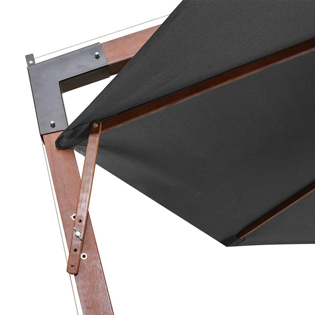 Hanging Garden Parasol with Pole Anthracite 3.5x2.9 m