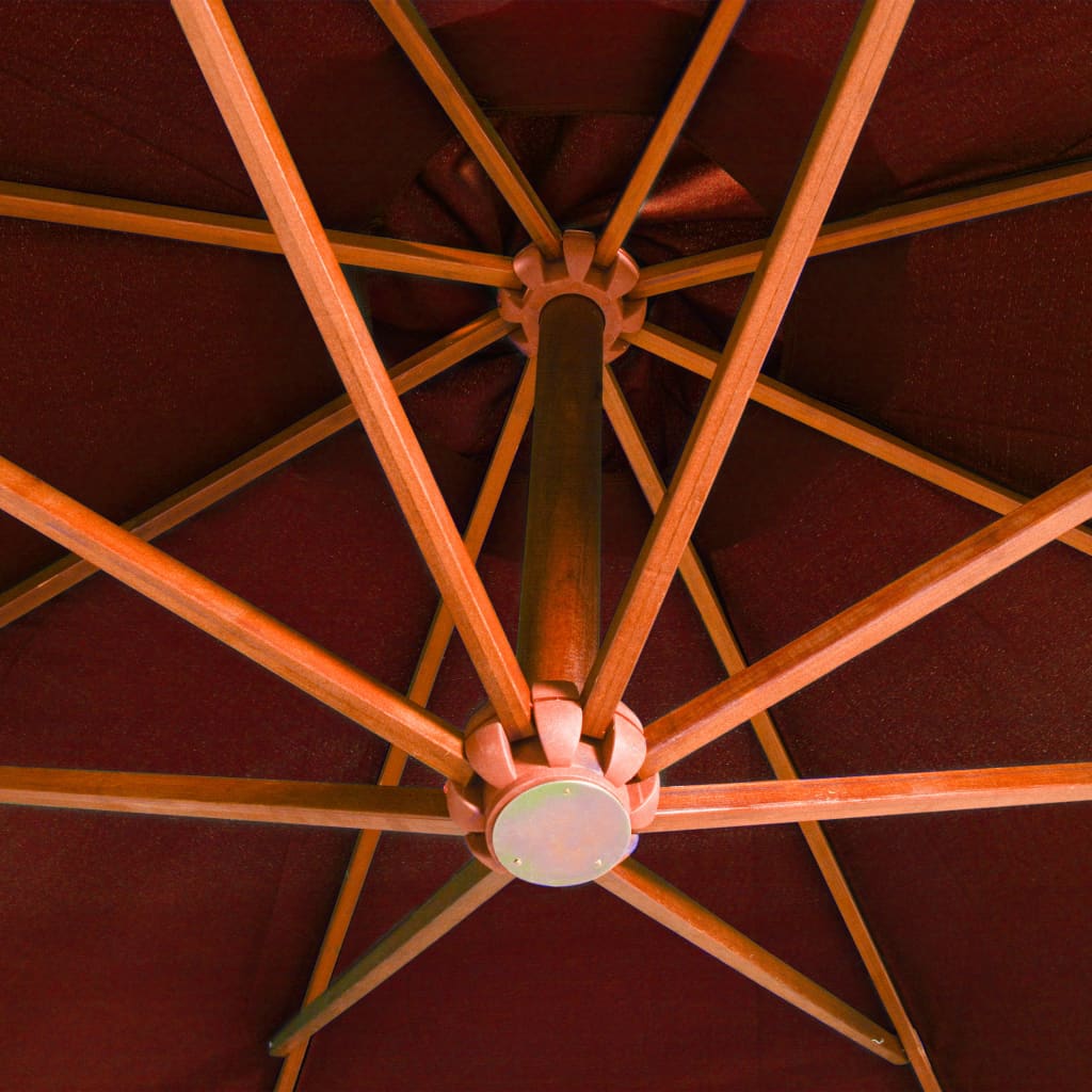 Hanging Garden Parasol with Pole Terracotta 3.5x2.9 m Solid Fir Wood