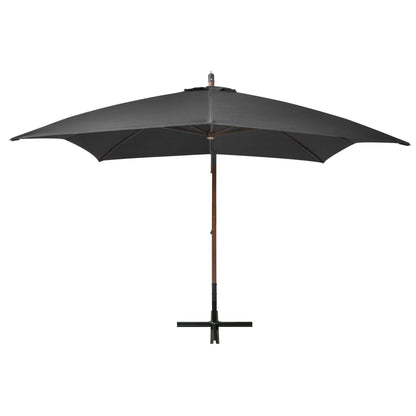 Hanging Garden Parasol | Anthracite | Solid fir wood, bamboo, polyester