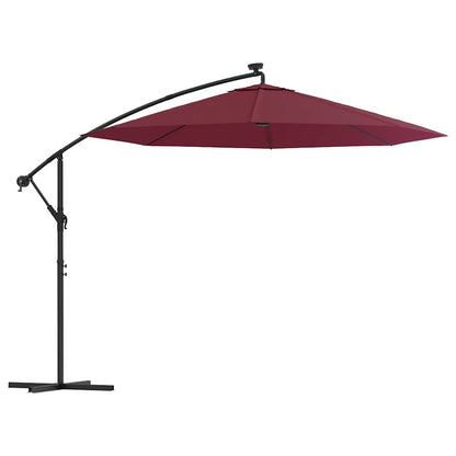 Cantilever Garden Parasol | Wine Red | Polyester | Large