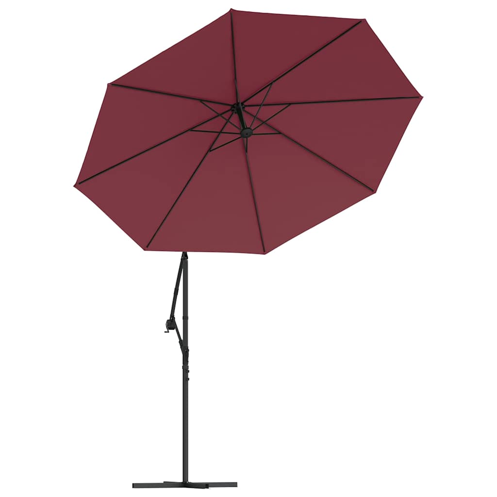 Cantilever Garden Parasol | Wine Red | Polyester | Large